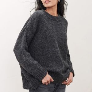 Jenni Kayne alpaca cocoon crewneck in charcoal